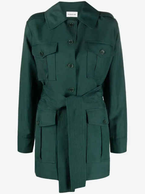 P.A.R.O.S.H. belted short trench coat