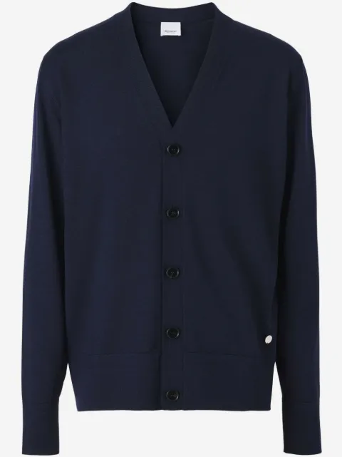 Burberry Monogram-motif wool-silk blend cardigan