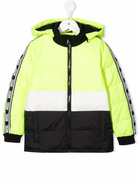 Diesel Kids معطف 'جي مارك' مبطن بهودي
