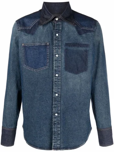 button-down denim shirt | Maison 