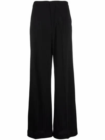 pressed-crease four-stitch palazzo 