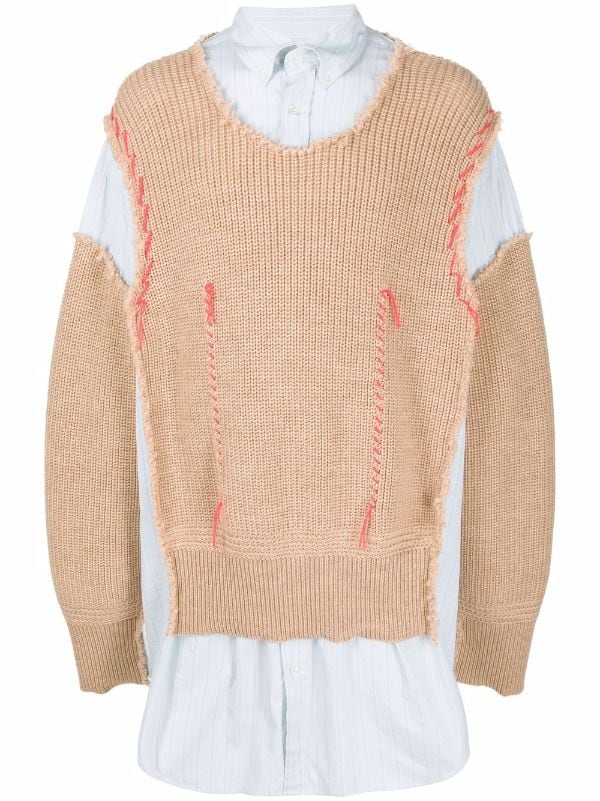 Maison Margiela Knitted layer-effect Shirt - Farfetch