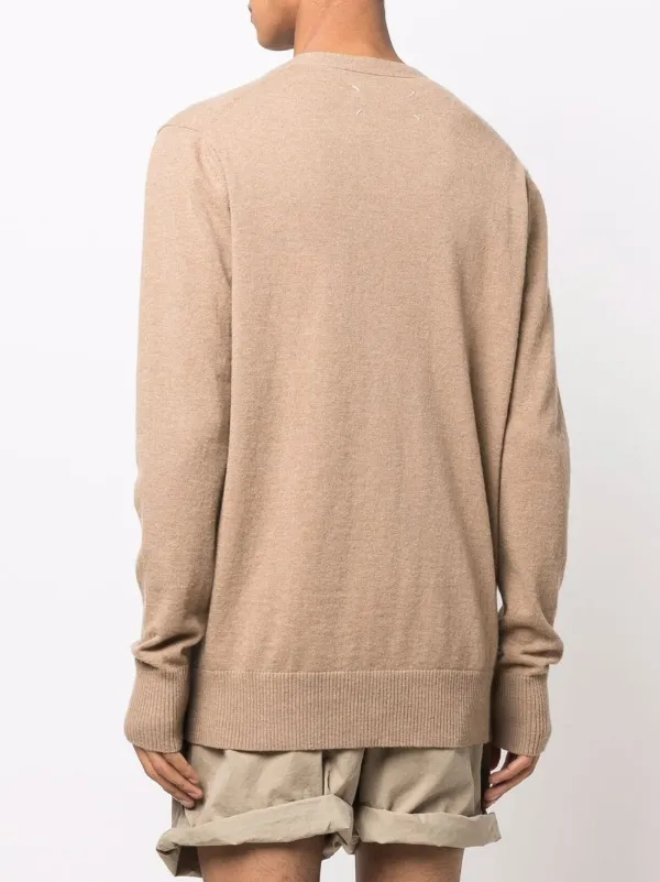 Maison Margiela v-neck long-sleeve Cardigan | Brown | FARFETCH Maison Margiela v-neck long-sleeve Cardigan | Brown | FARFETCH