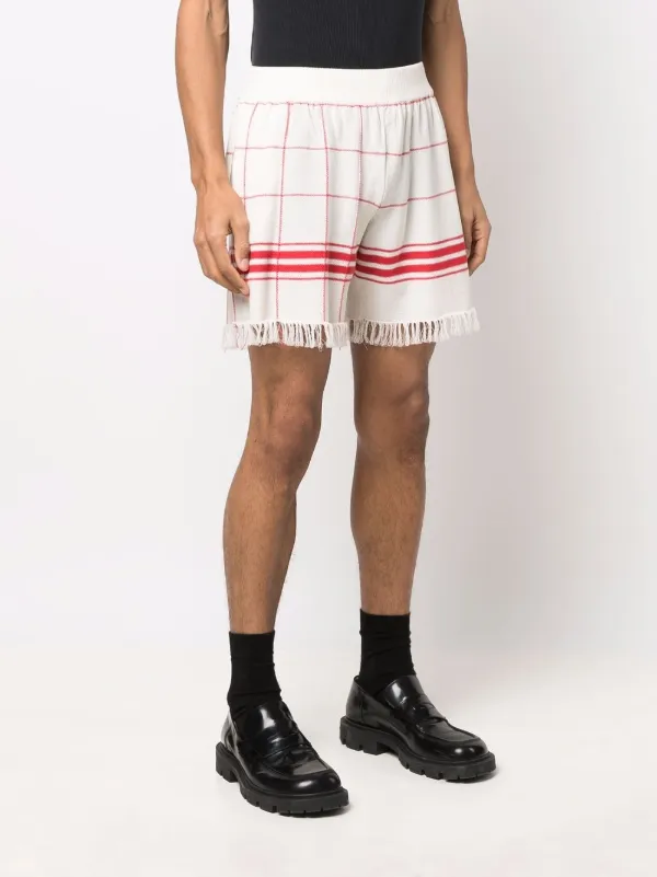 Maison Margiela Fringed Grid Shorts 