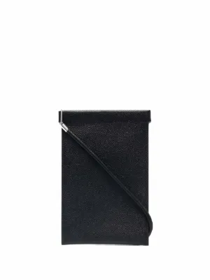 Thom Browne pebble-grain Crossbody Phone Holder | Black | FARFETCH