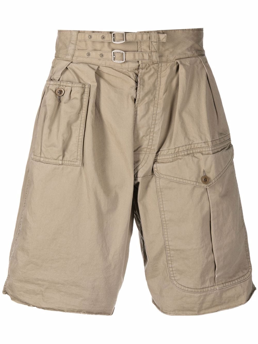 

Maison Margiela shorts cargo de tiro alto - Marrón