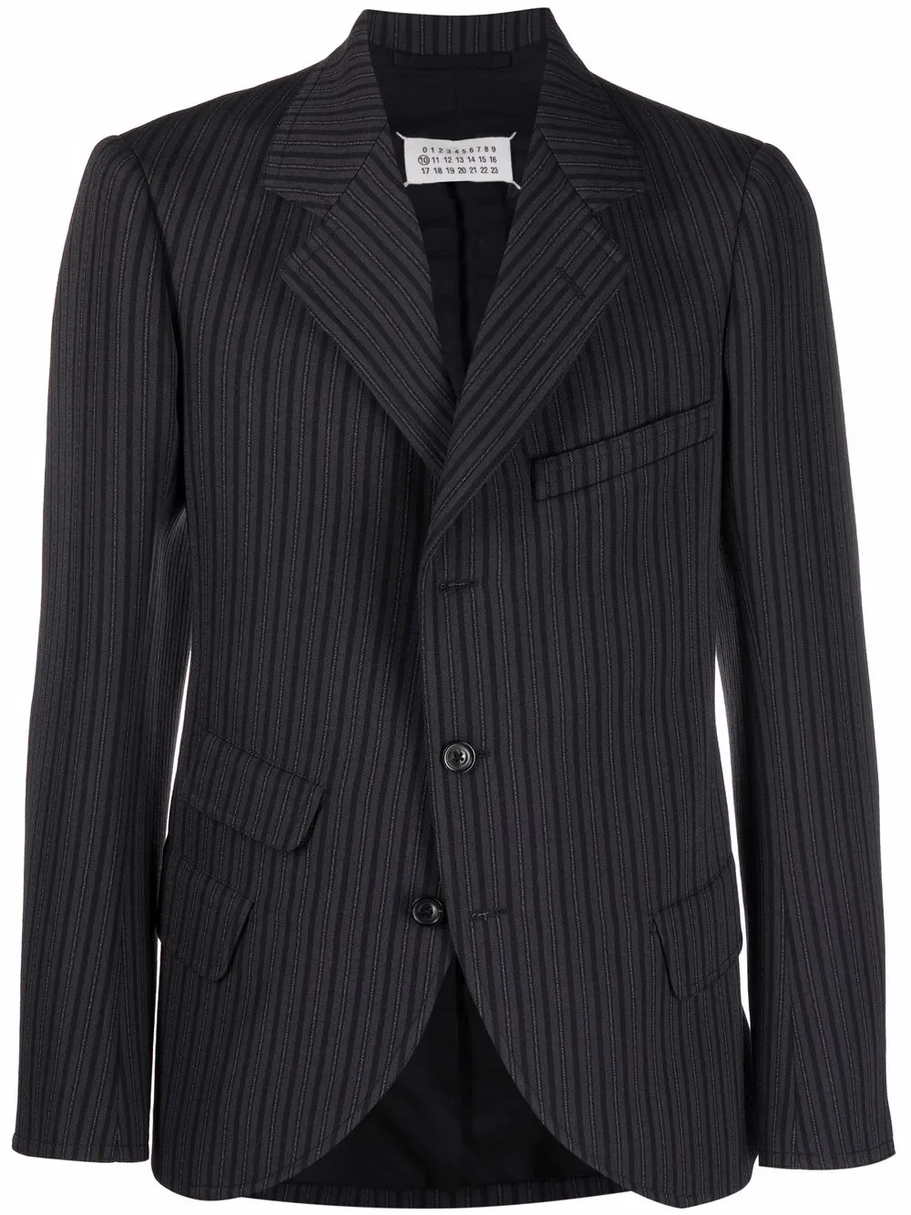 

Maison Margiela striped single-breasted blazer - Black