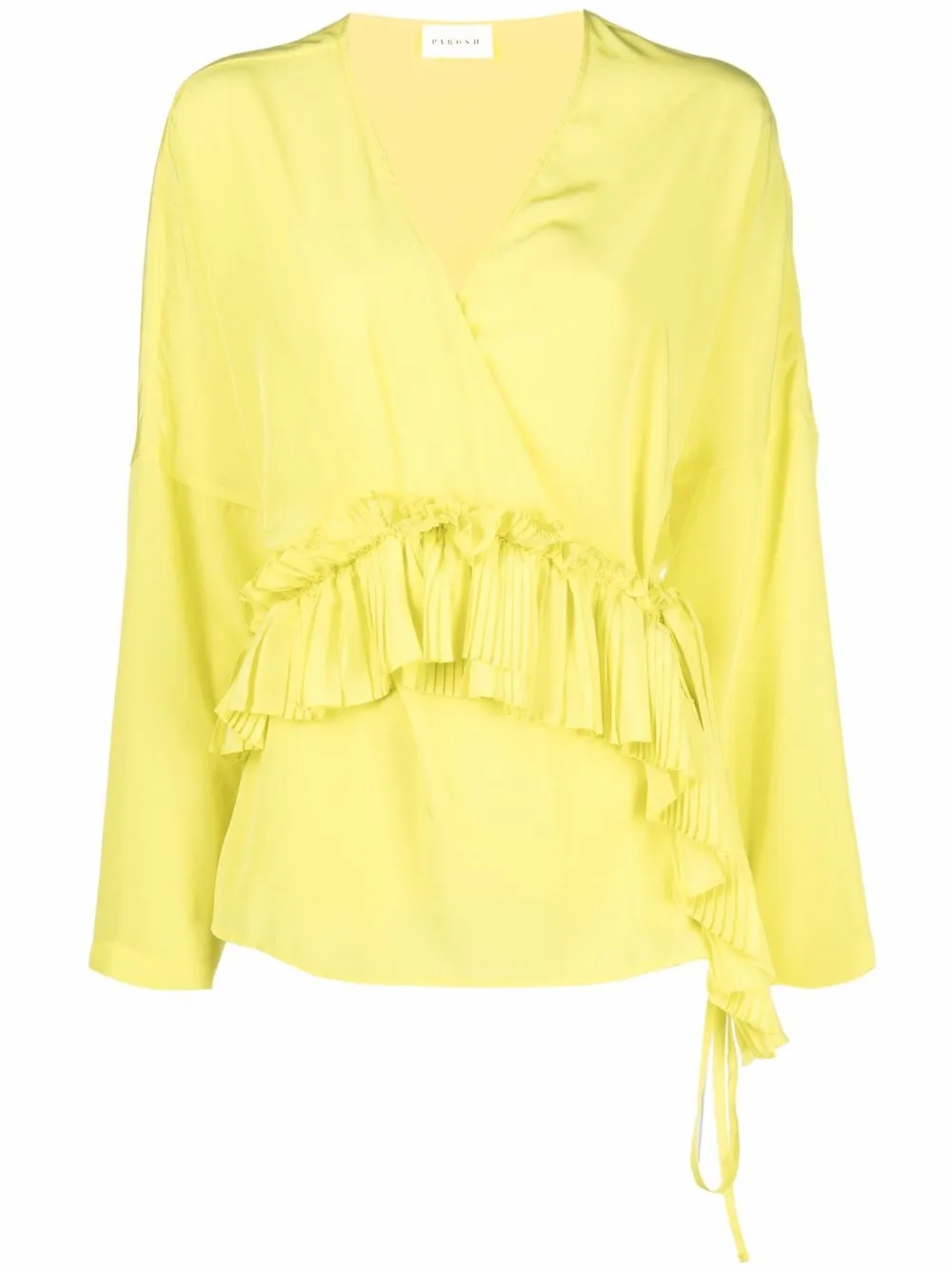 

P.A.R.O.S.H. blusa con volantes - Amarillo