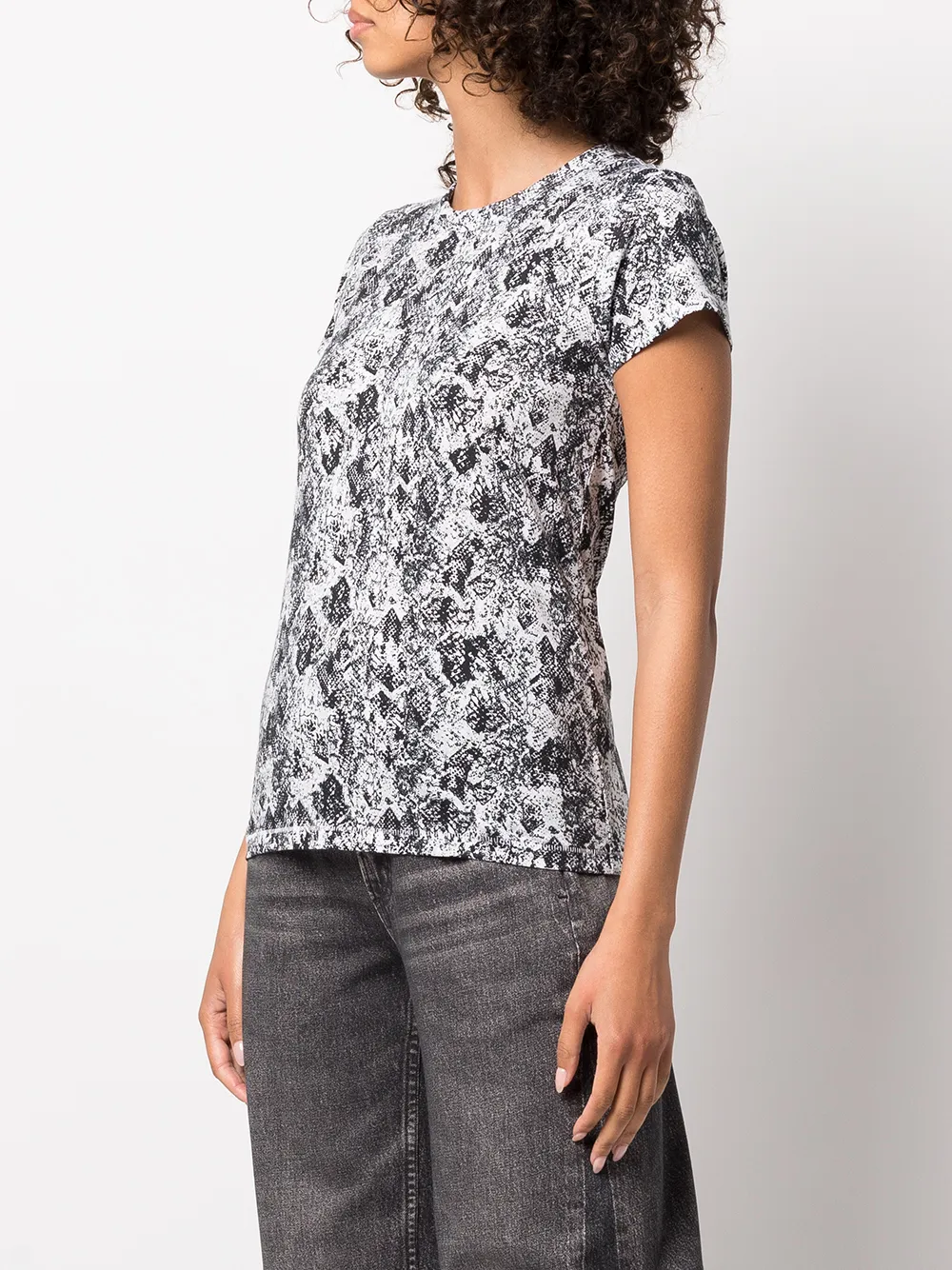  Rag & Bone All-over Snakeskin T-shirt - Black 