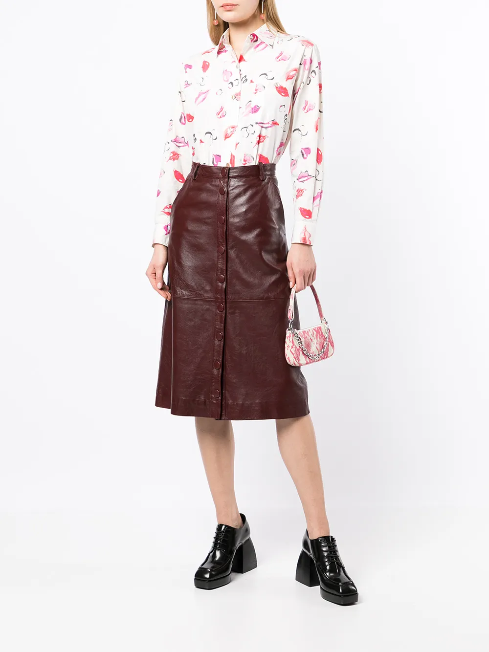 CHANEL Pre-Owned 1990s blouse met print - Wit