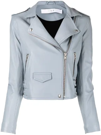Shop IRO Ashville cropped biker jacket 