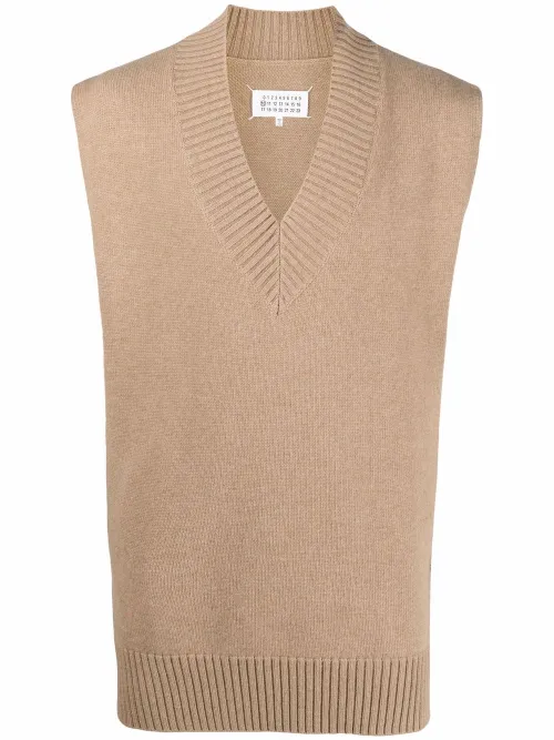 Étole en maille à col v - Maison Margiela - Modalova