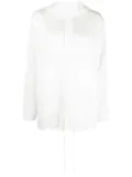 Maison Margiela oversized drawstring hoodie - White