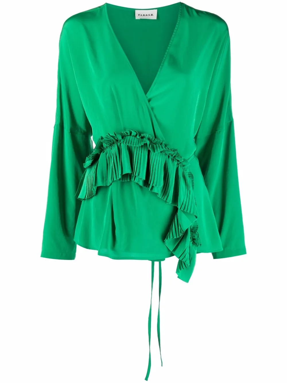 

P.A.R.O.S.H. blusa con volantes - Verde