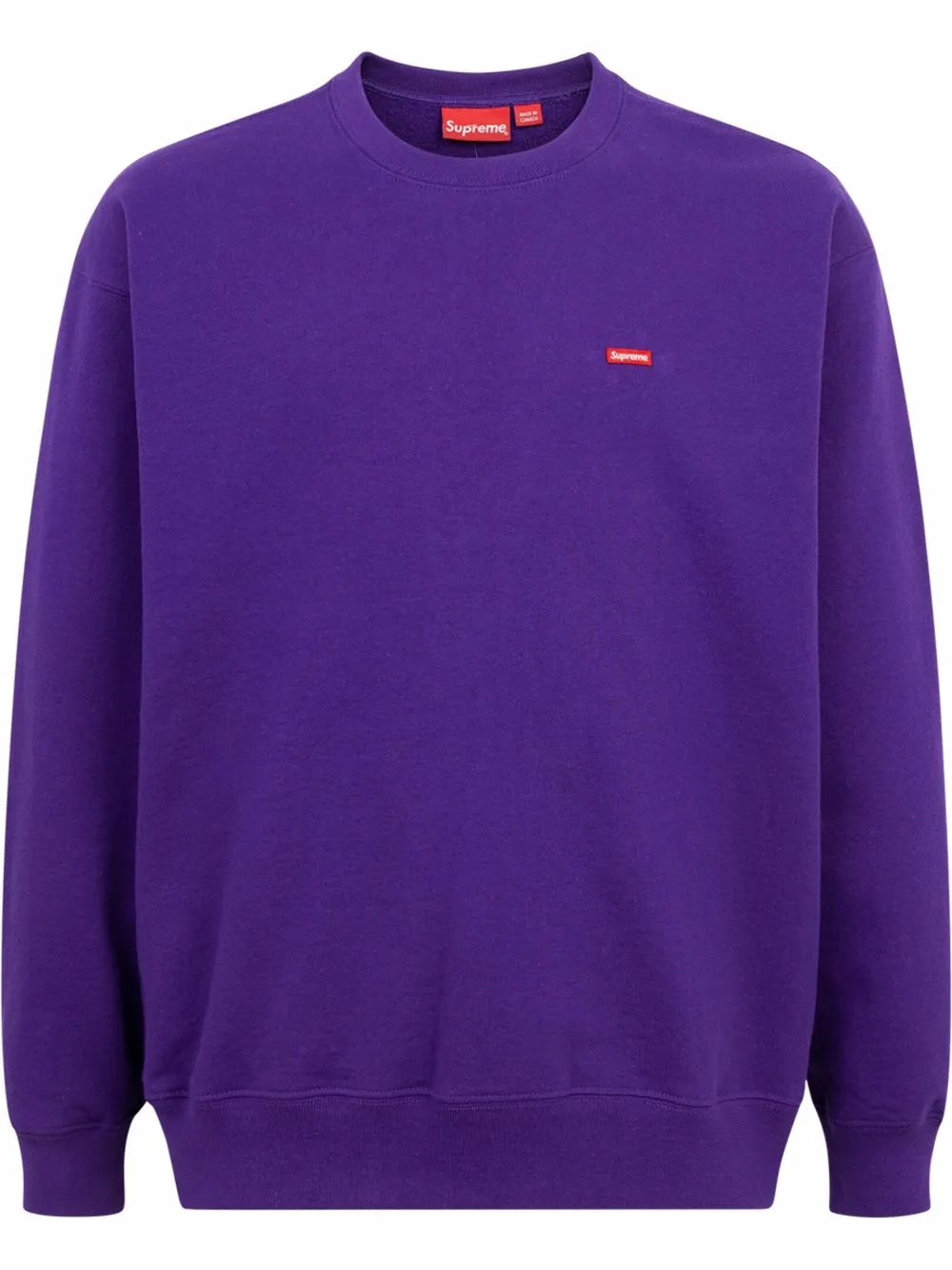 Supreme Small Box Crew-neck Sweatshirt In Purple | ModeSens