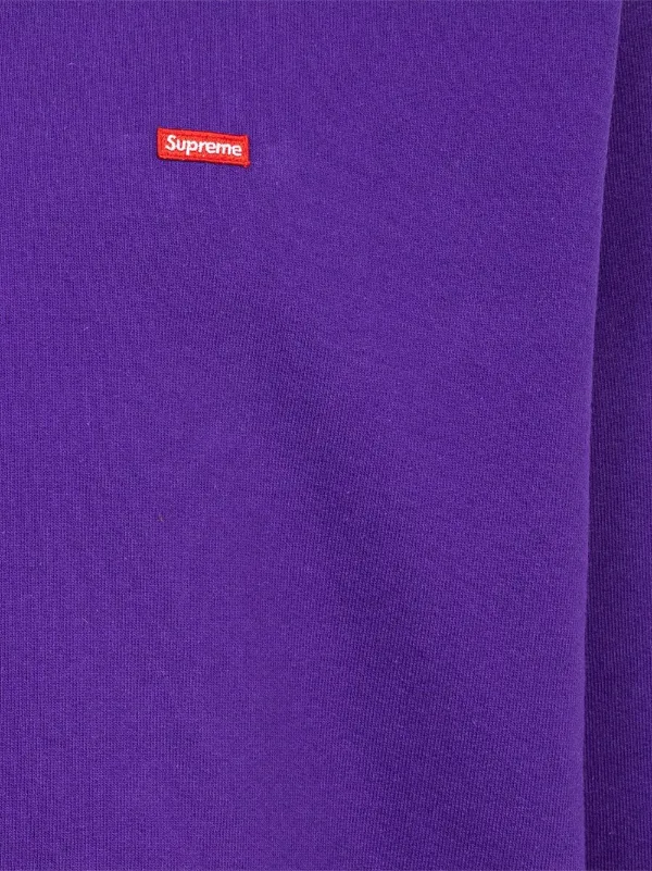 Supreme purple on hotsell purple box logo crewneck