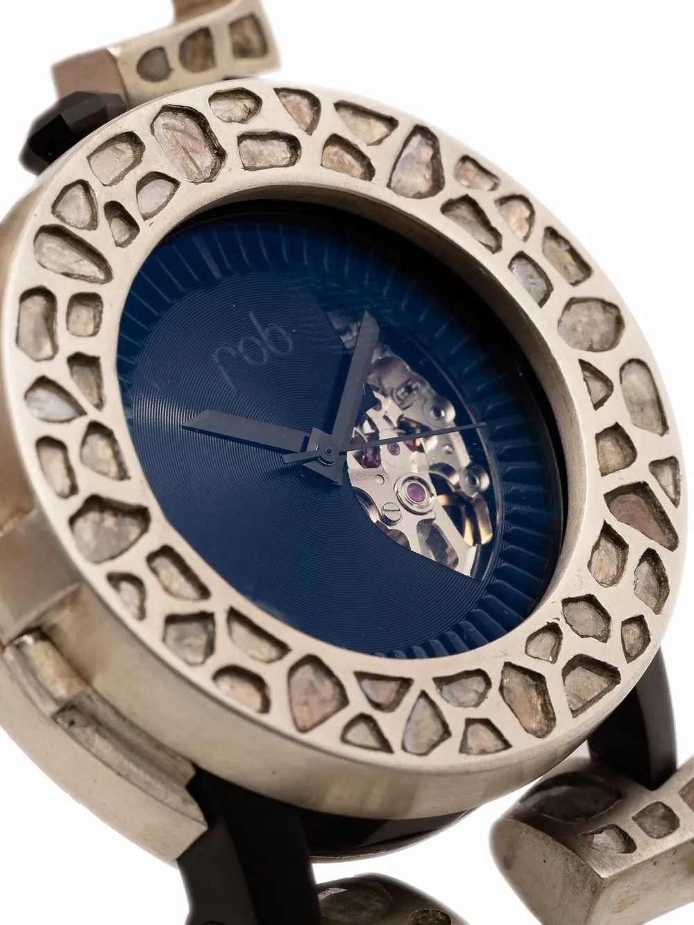  Parts Of Four X Fob Paris R84 Mega Pavé Armbanduhr   Schwarz 