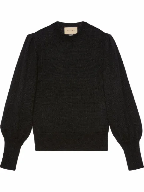 Gucci feather-trimmed Mohair Sweater 