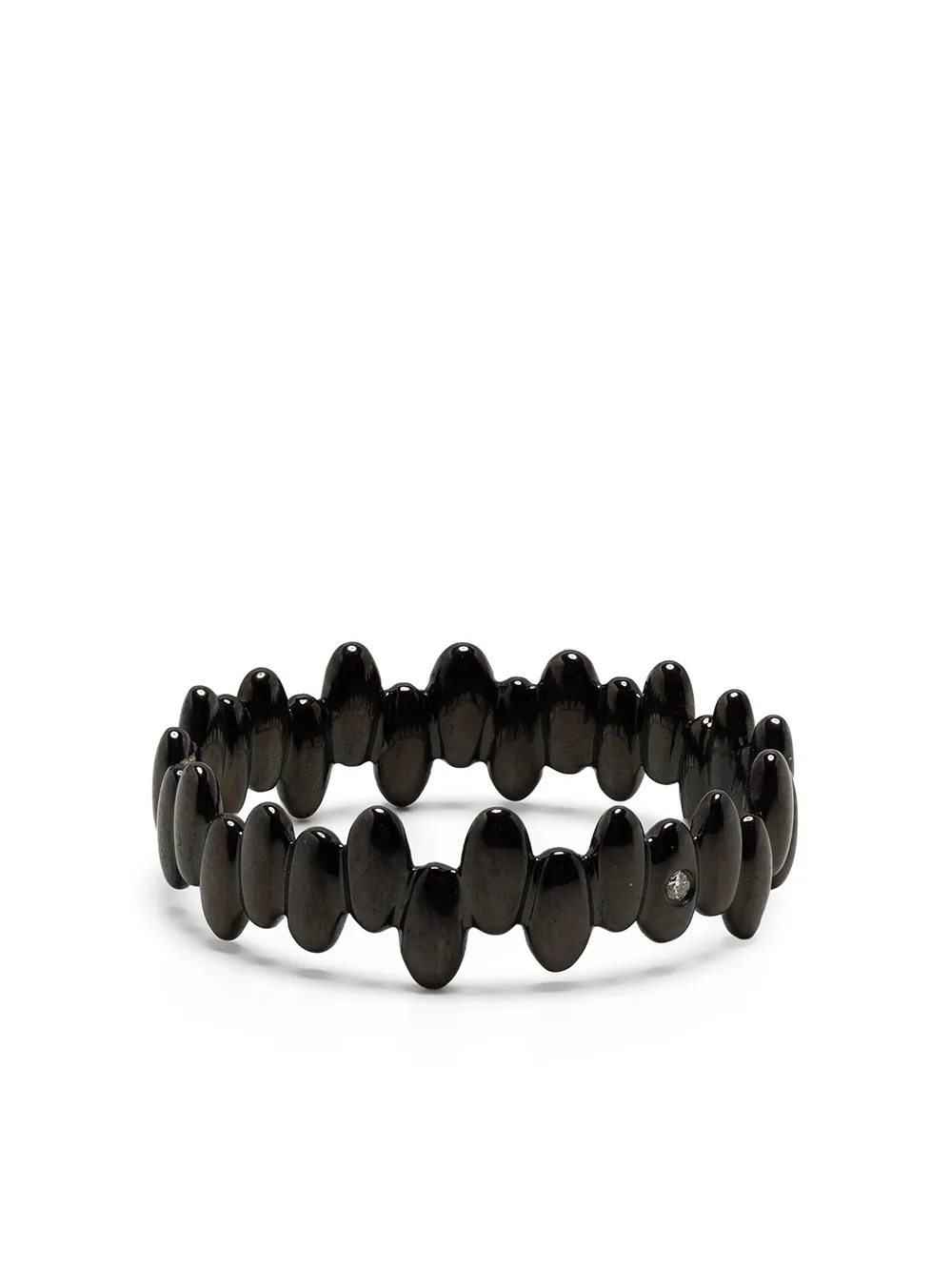 Julien Riad Sahyoun 18kt black gold skinny band ring