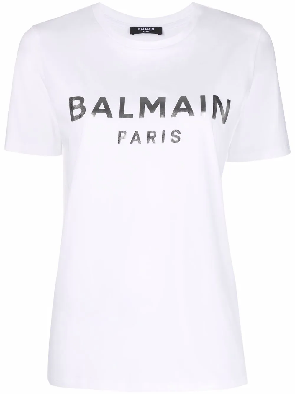 фото Balmain футболка с логотипом металлик