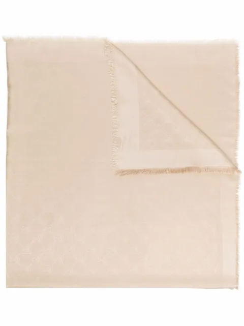 Moschino mascada deshilachada con monograma