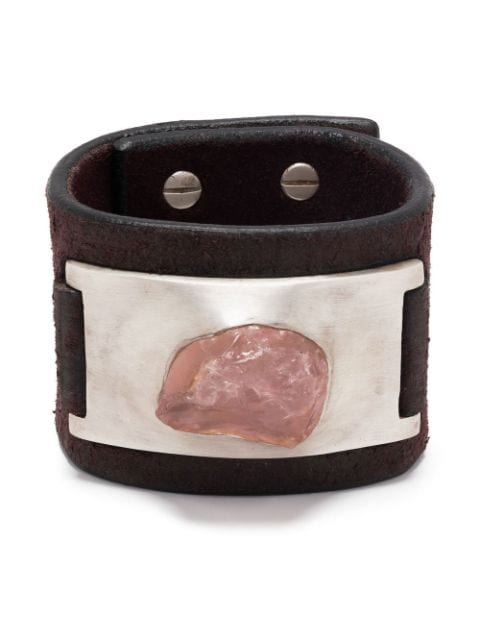 Crescent leather bracelet