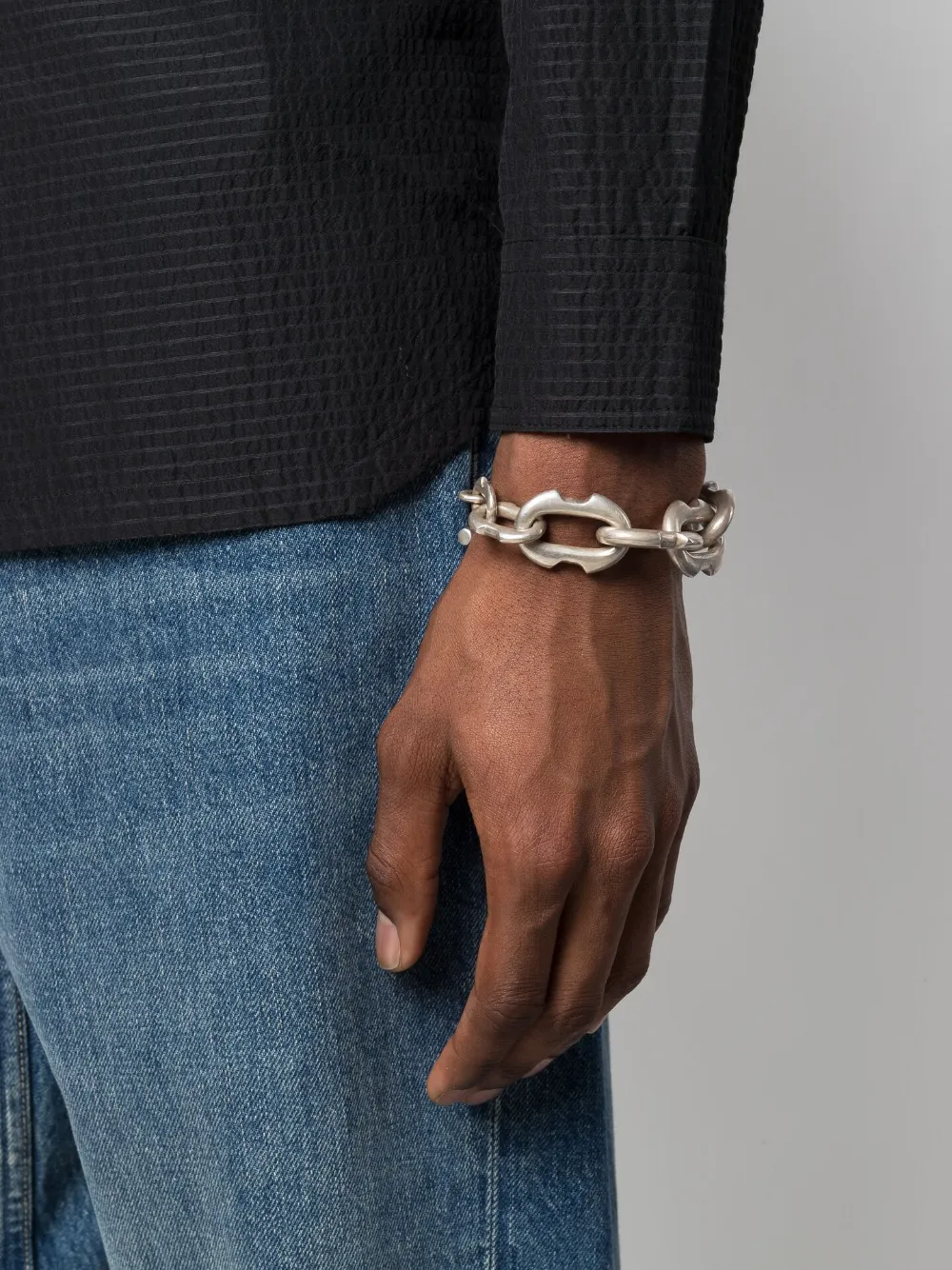 Parts Of Four Deco Link Toggle-chain Bracelet In Schwarz