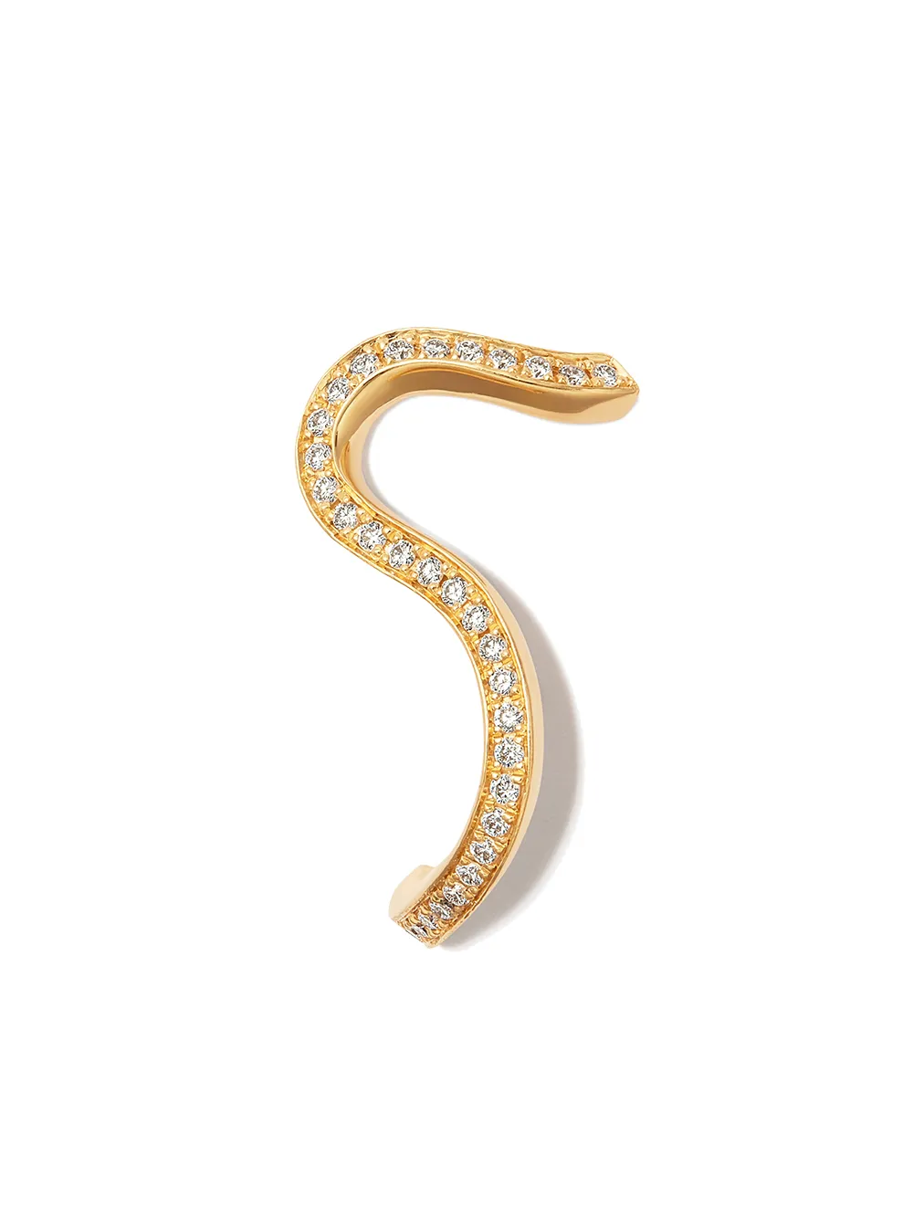 

KATKIM arete Trace Wave en oro amarillo de 18kt con diamantes - Dorado