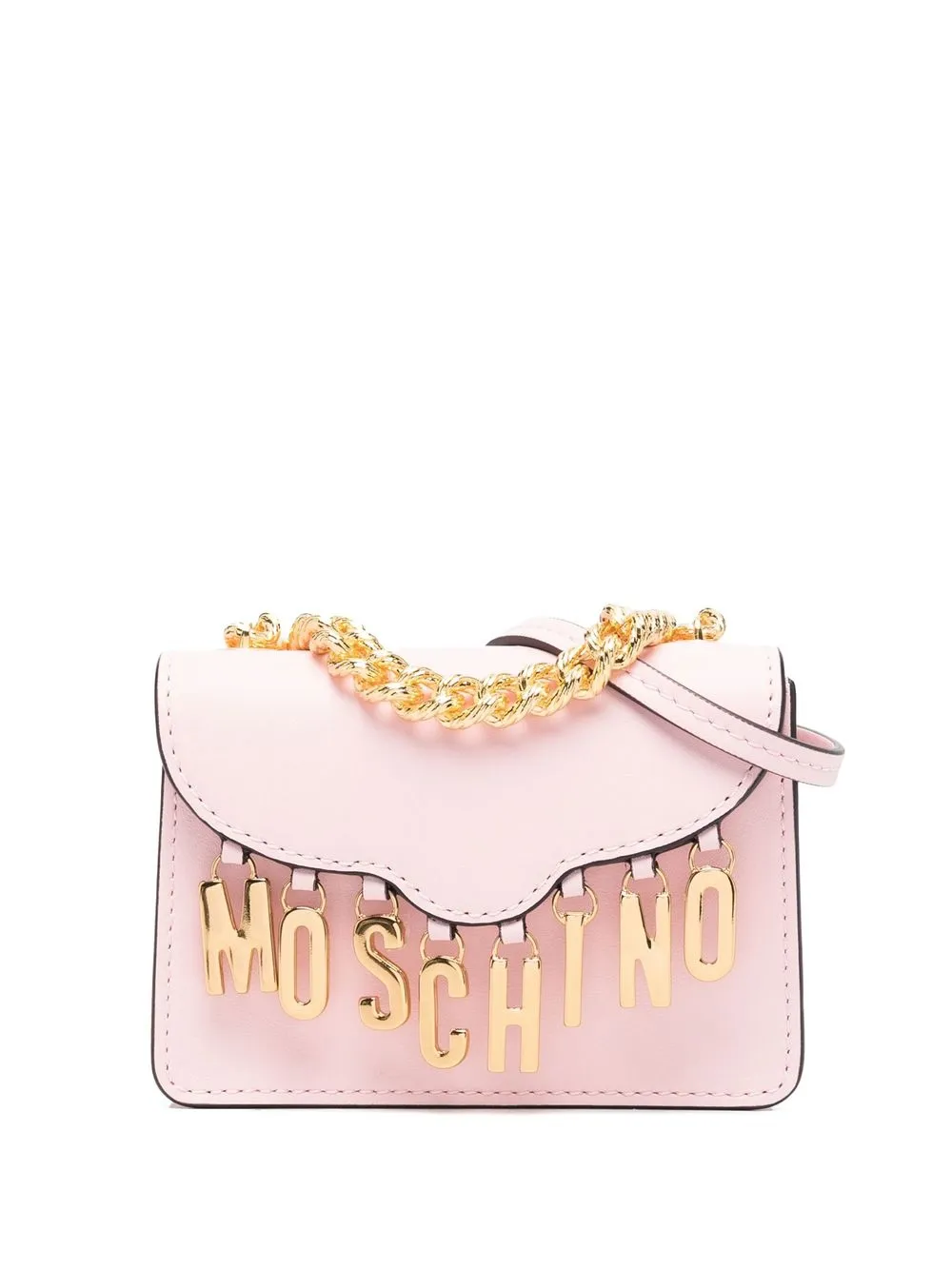 

Moschino bolsa mini con logo - Rosado