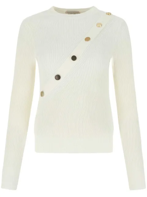 Alexander McQueen ribbed-knit button-detail top