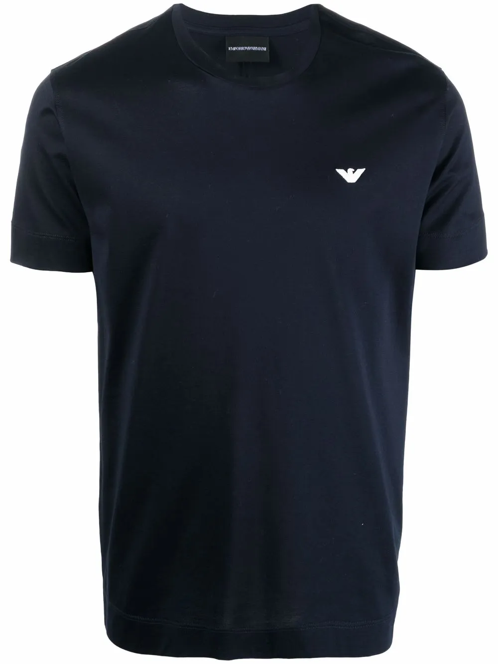

Emporio Armani logo-embroidered cotton T-shirt - Blue
