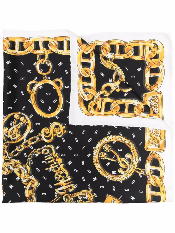 moschino silk scarf