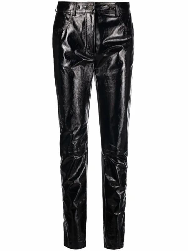 ETRO high-shine Finish Trousers - Farfetch
