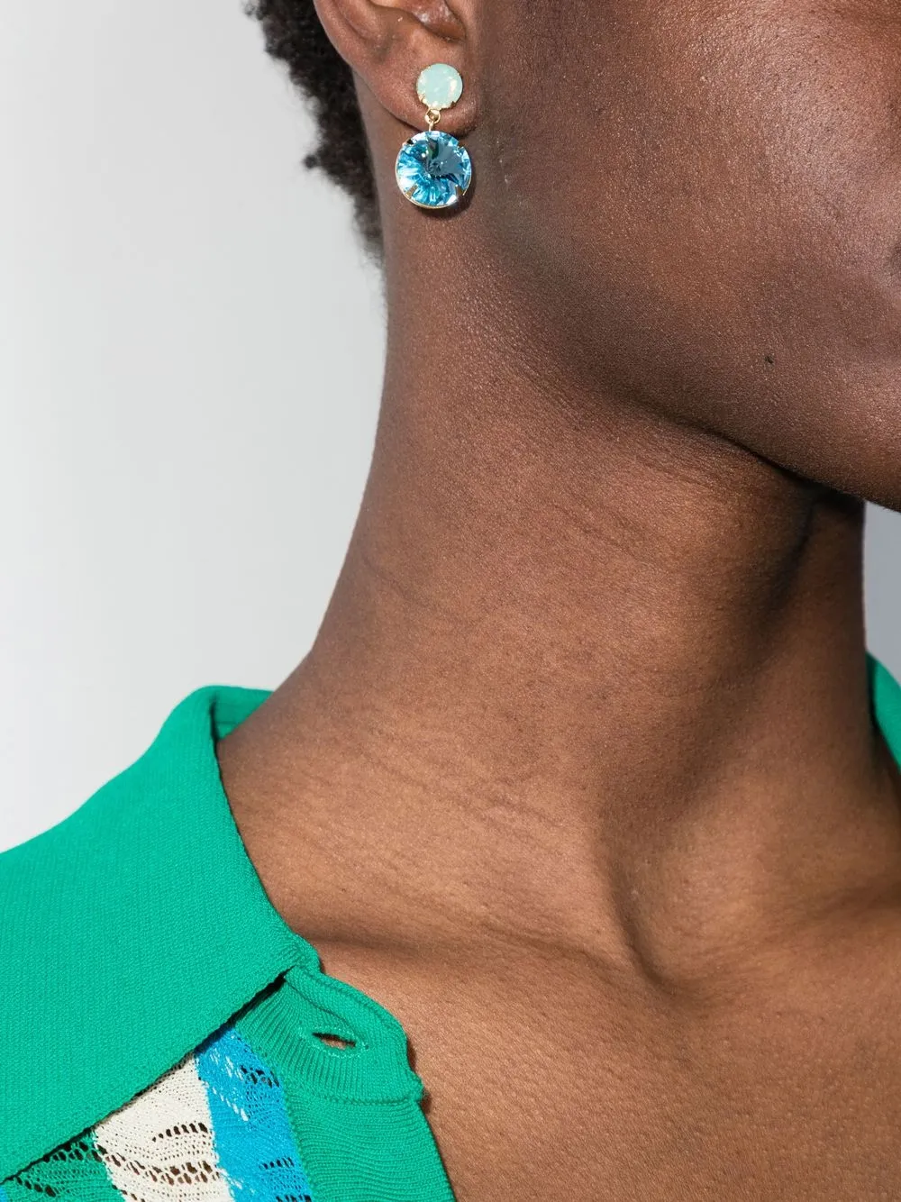 JENNIFER BEHR LYLAH CRYSTAL DROP EARRINGS