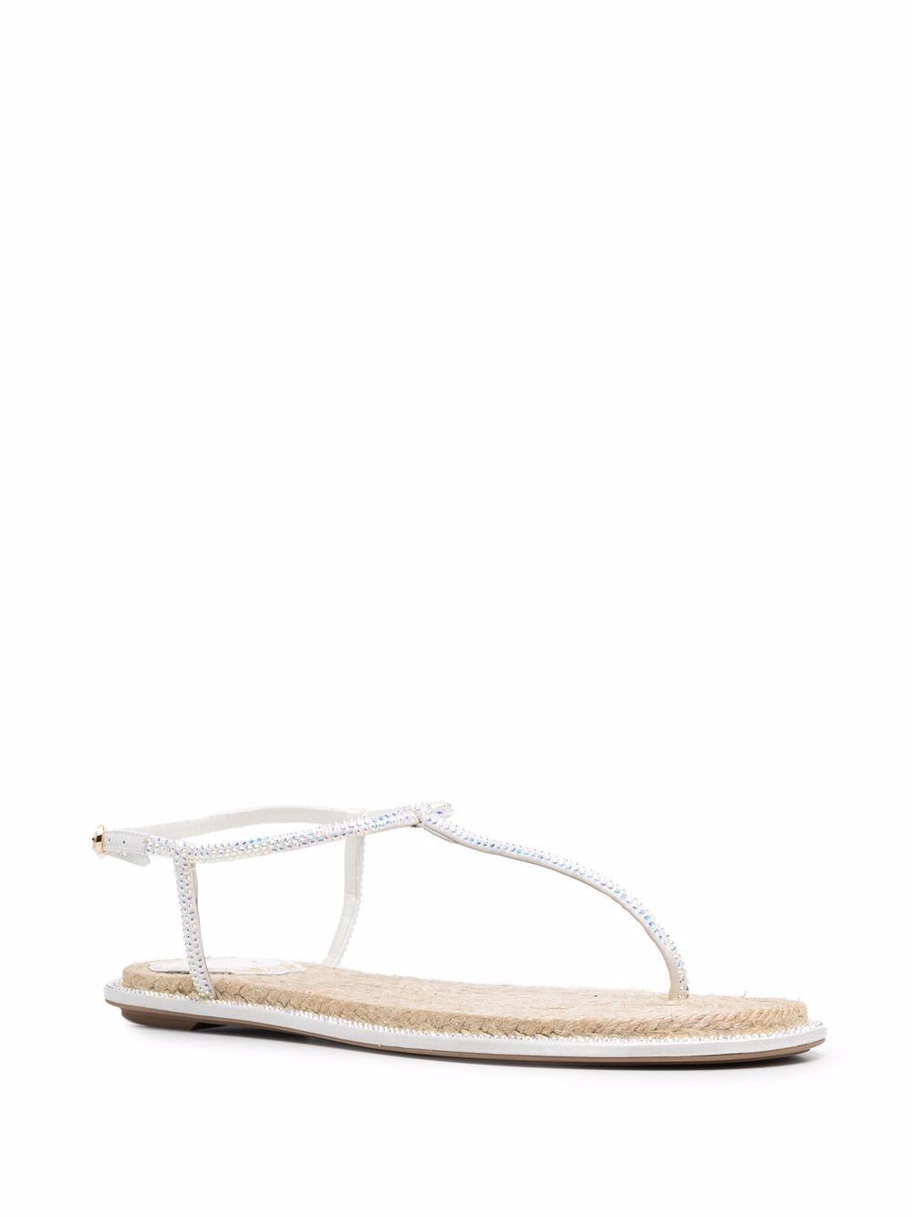 René Caovilla white Diana thong-strap sandals for women ...