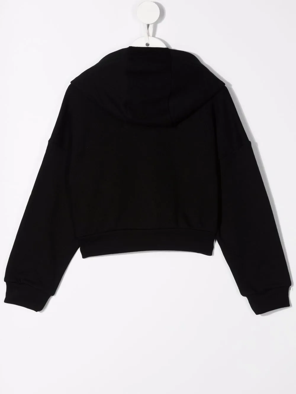 Balmain Kids Hoodie met stras vlak - Zwart