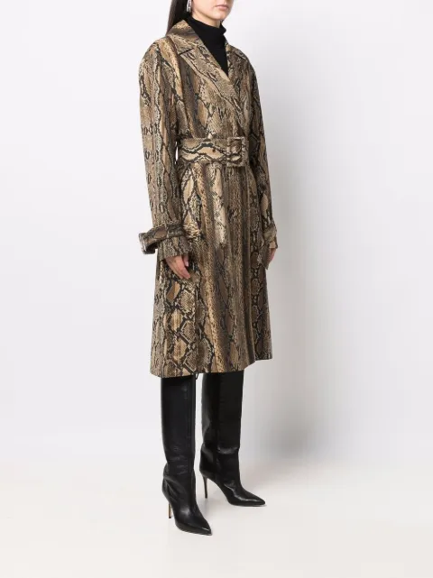 snakeskin duster coat