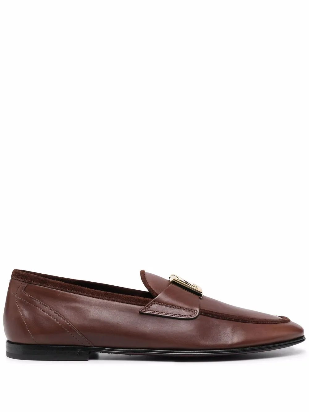 interlocking DG-plaque loafers