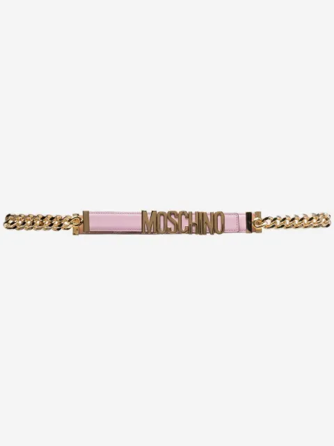 Moschino chain-link logo belt