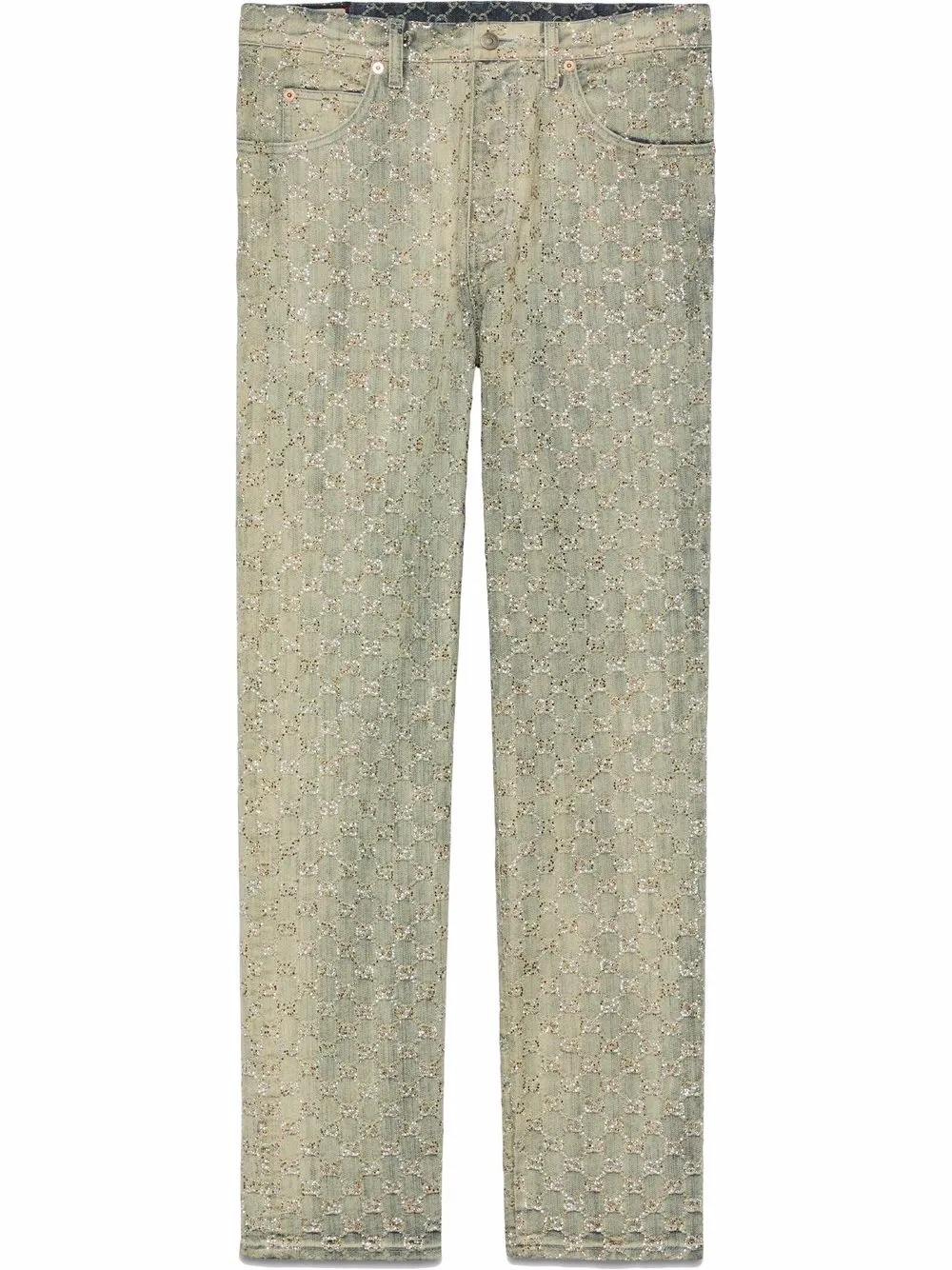 Jacquard Crystal-embellished Jeans