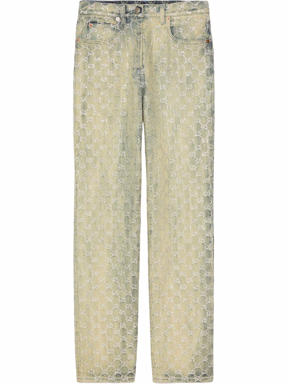 Gg jacquard denim jeans - Gucci - Men