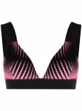 Rabanne gradient-effect sports bra - Black