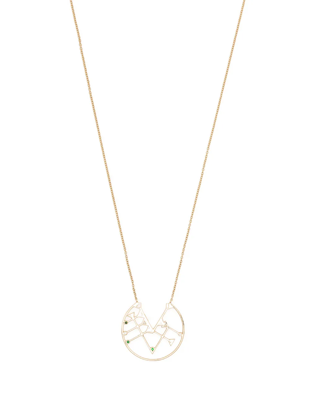 

Julien Riad Sahyoun collar con colgante Babylon Love en oro amarillo 18kt - Dorado