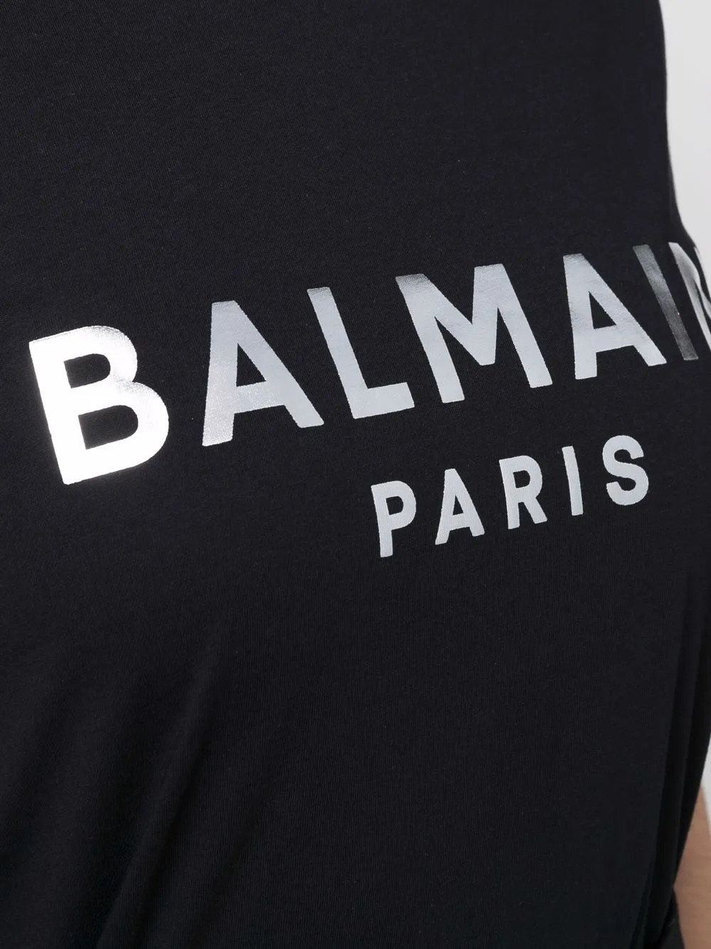 фото Balmain футболка с логотипом металлик