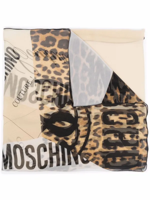 moschino logo scarf