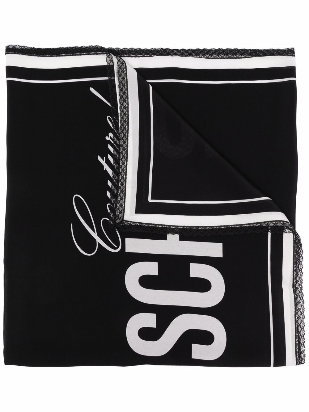 фото Moschino шелковый платок с логотипом