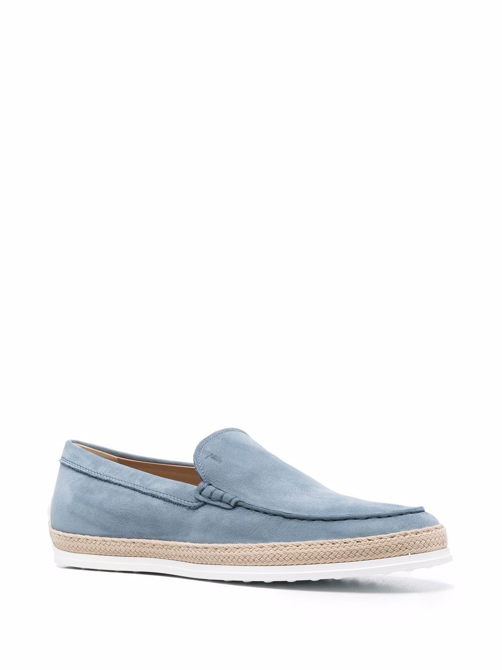 Shop Tod's Almond-toe Suede Loafers In Blue