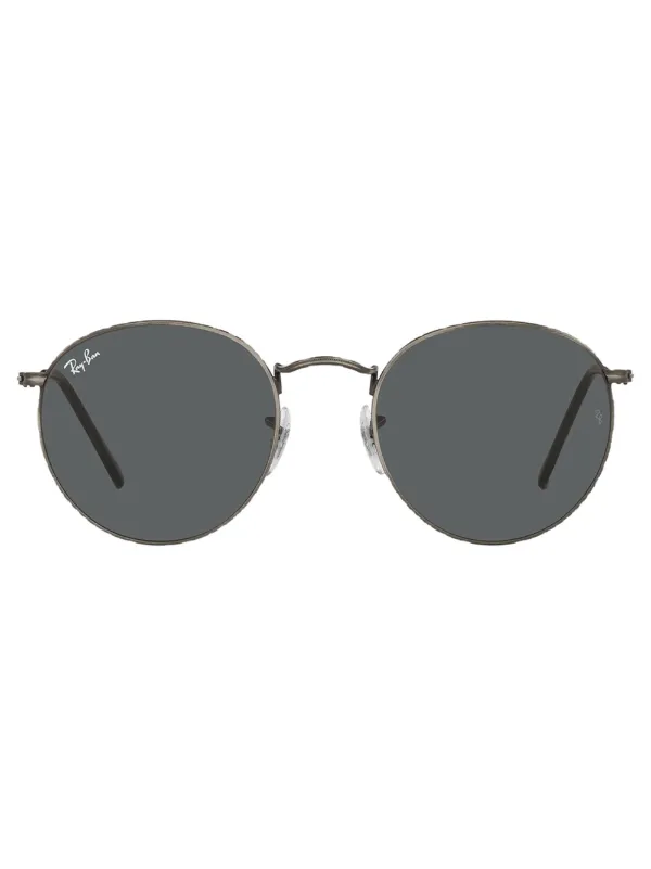 Ray-Ban ブラック ラウンド型 サングラス Ray-Ban ラウンドフレーム サングラス | ブラック | FARFETCH JP