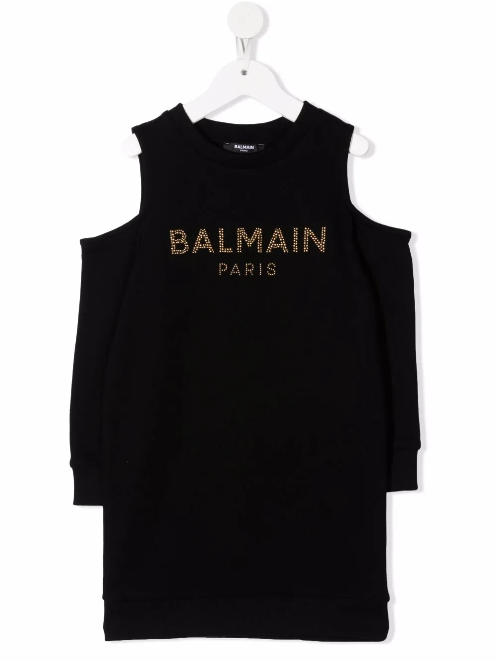 

Balmain Kids vestido con logo y apliques - Negro