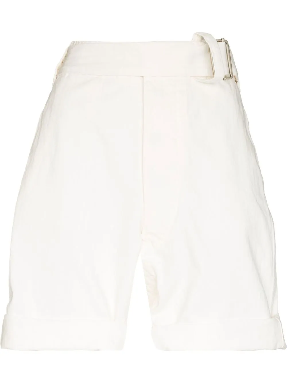 

Maison Margiela belted-waist cotton shorts - Neutrals